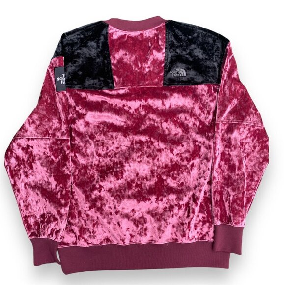 The North Face Velvet Sweatshirt Crewneck Black‎ Series Velvet City Mens size M - Picture 3 of 8